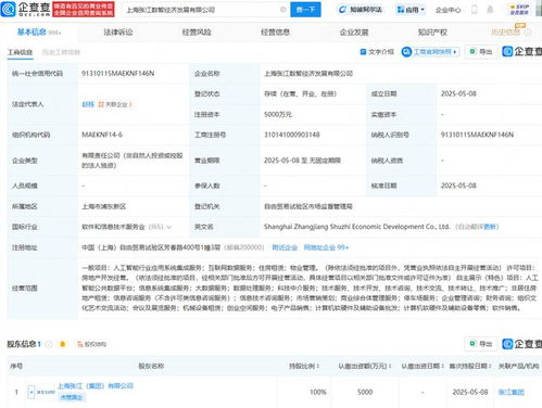 張江集團(tuán)布局未來 成立數(shù)智經(jīng)濟(jì)發(fā)展公司，深耕數(shù)據(jù)處理服務(wù)新藍(lán)海